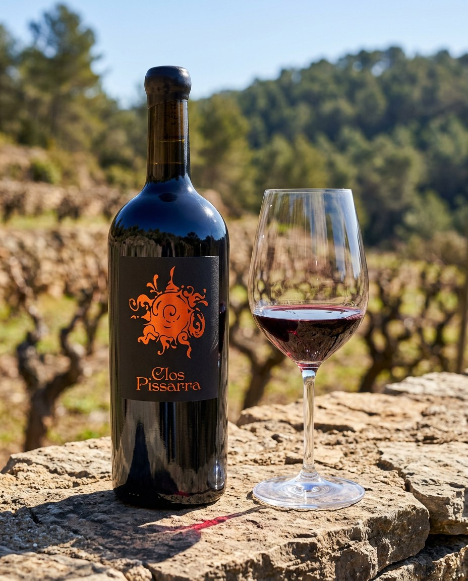 Arrels Garnacha Syrah Red Blend bottle and a glass of the wine