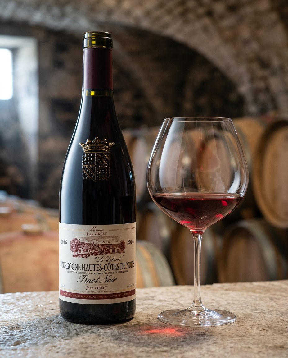 Maison Jean Virely Gevrey-Chambertin VV bottle and a glass of the wine